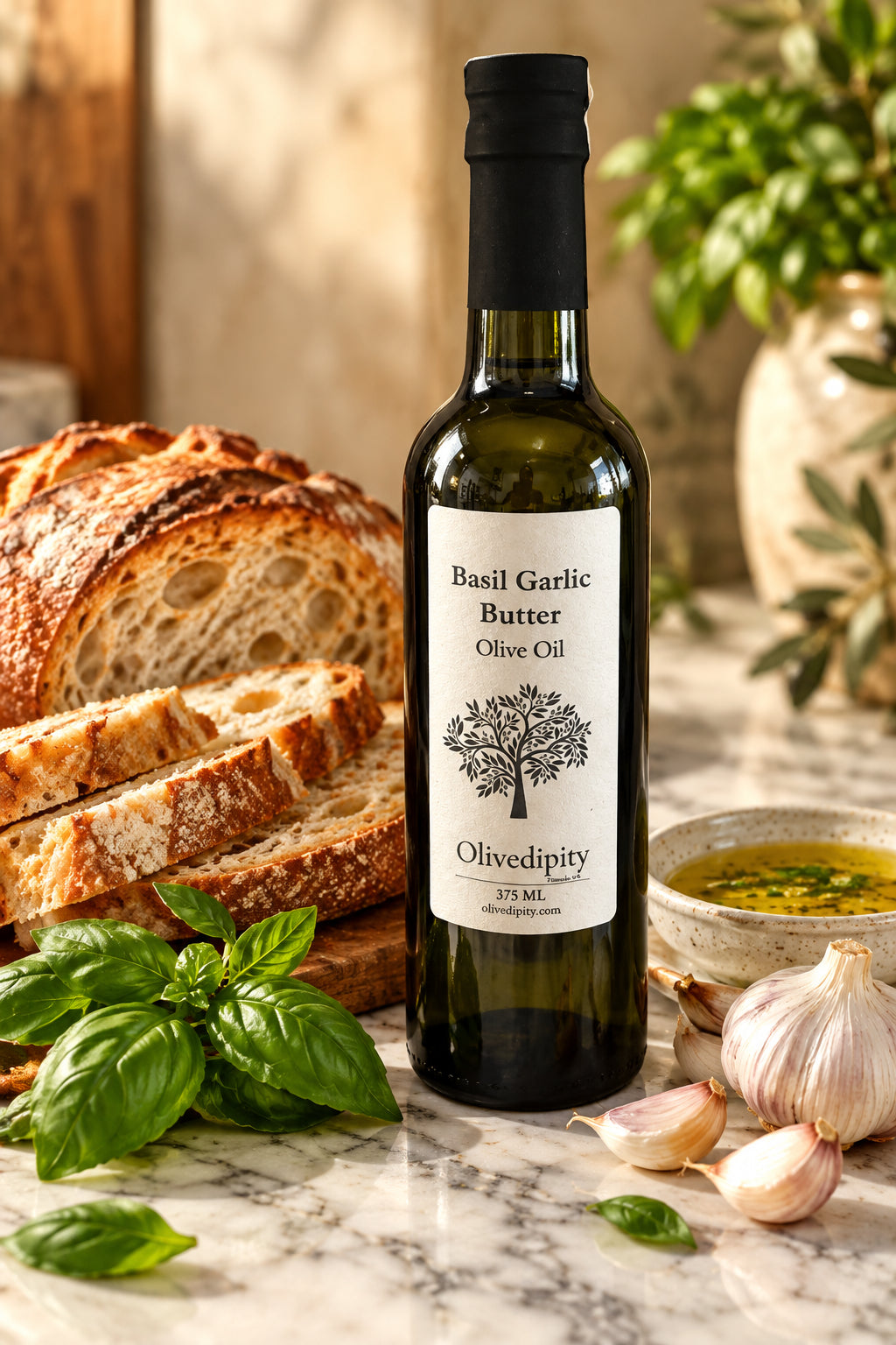 BASIL GARLIC BUTTER OLIVE OIL